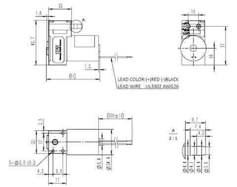 DCP-180 dimensions