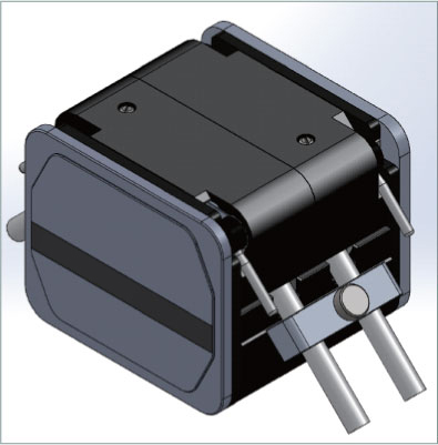 LPH pump head with single tubing elements LPH pump head with single tubing elements