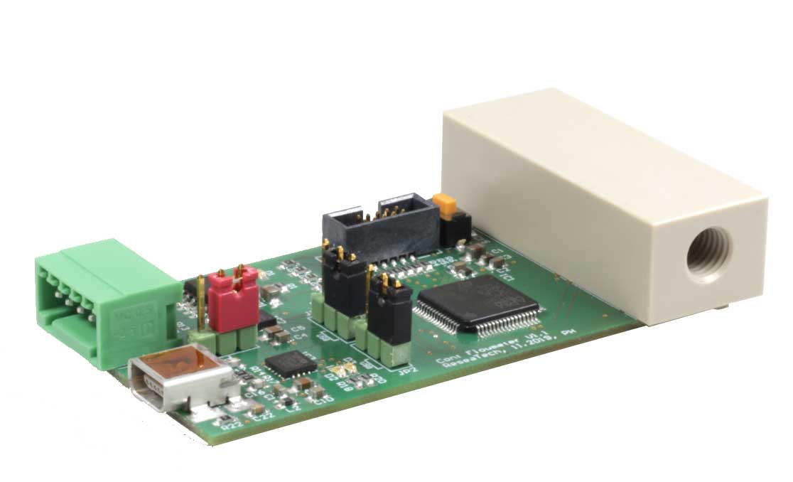 Flow sensor for liquids differential pressure principle