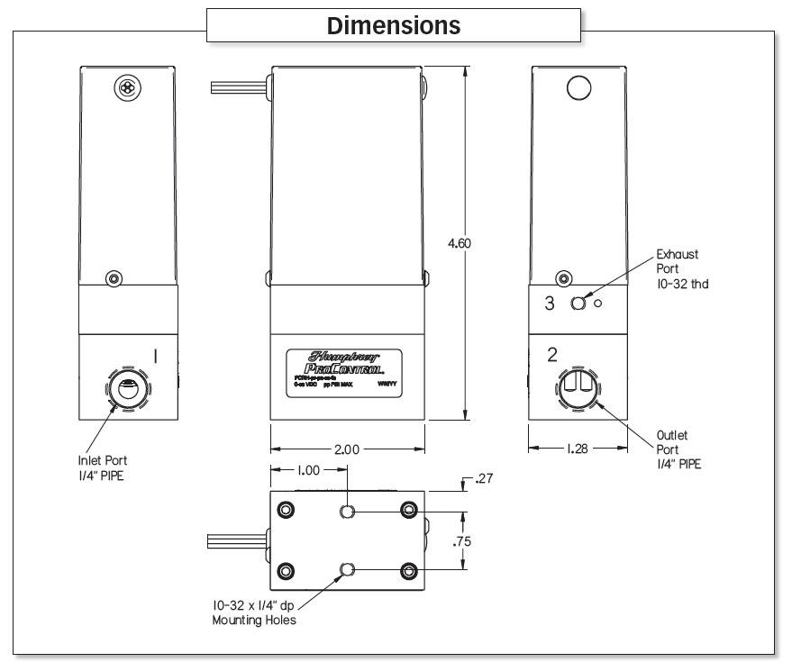 PCRH pressure regulator dimensions PCRH pressure regulator dimensions