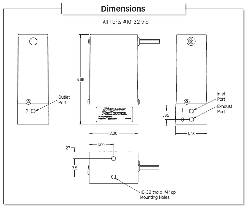 PCRL pressure regulator dimensions PCRL pressure regulator dimensions