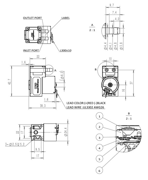 DCP-100 Dimensions